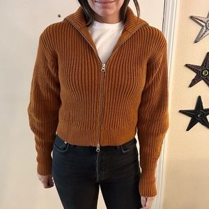 Everlane zip up collared sweater